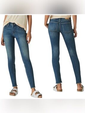 Lucky Brand Denim Ava Mid Rise Skinny Raw Hen Denim Jeans 6